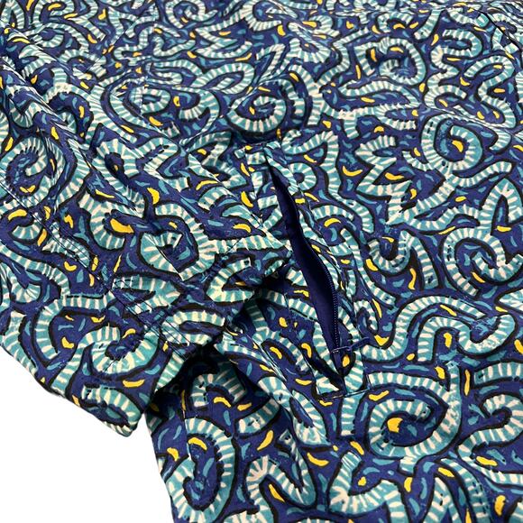 90s Vintage Nike Jacket Hooded Zip Up Windbreaker Women's Size XXL Blue Abstract - Picture 3 of 9